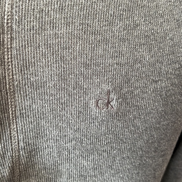 Calvin Klein Gray 1/4 Zip Sweater - Picture 2 of 7